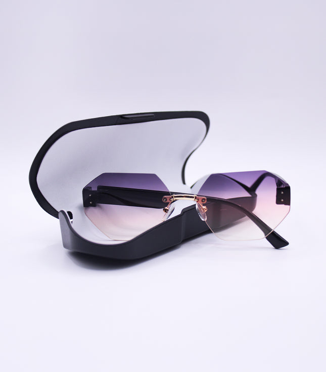 Hexagon Sunglasses with Gradient Lenses