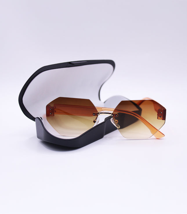 Hexagon Sunglasses with Gradient Lenses