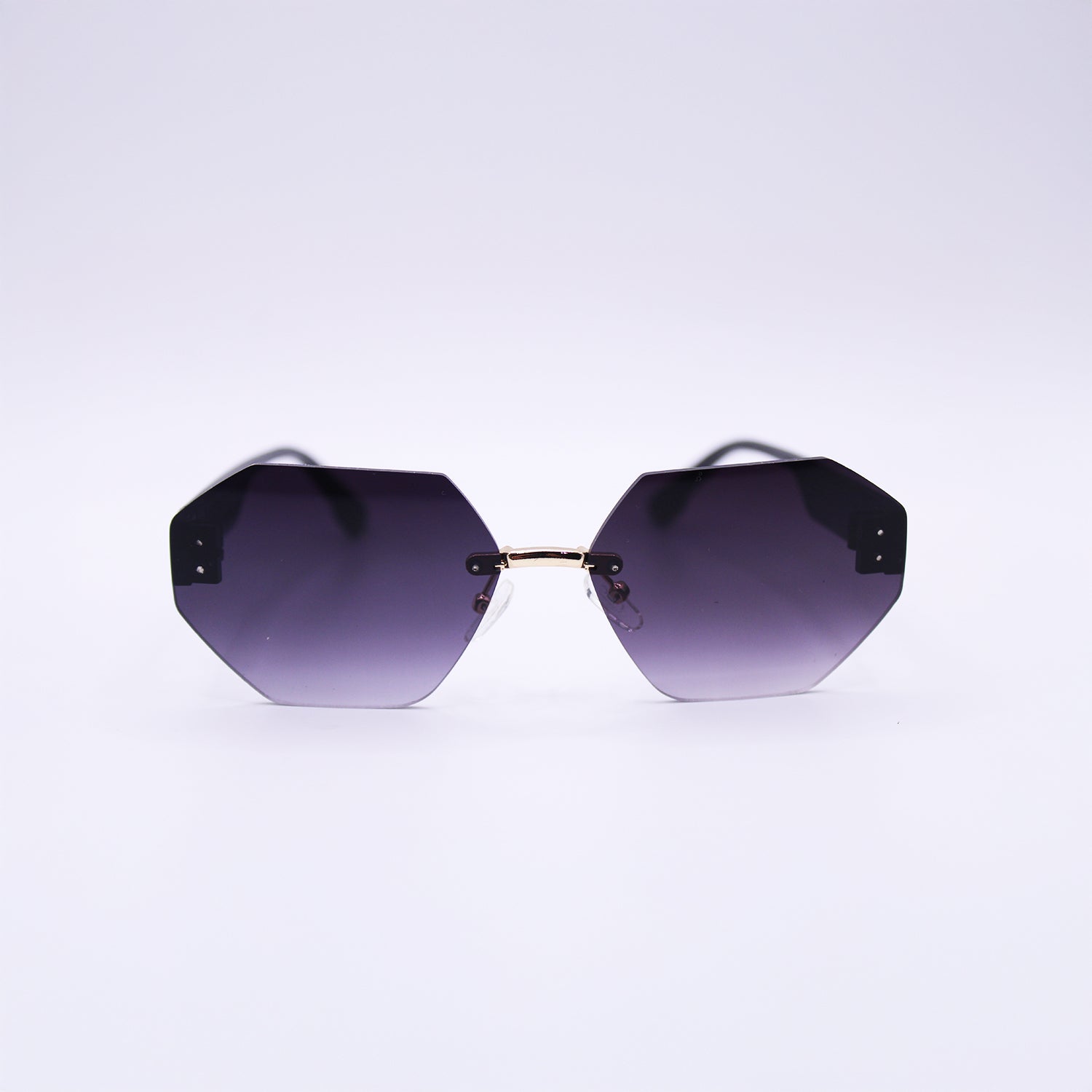 Hexagon Sunglasses with Gradient Lenses