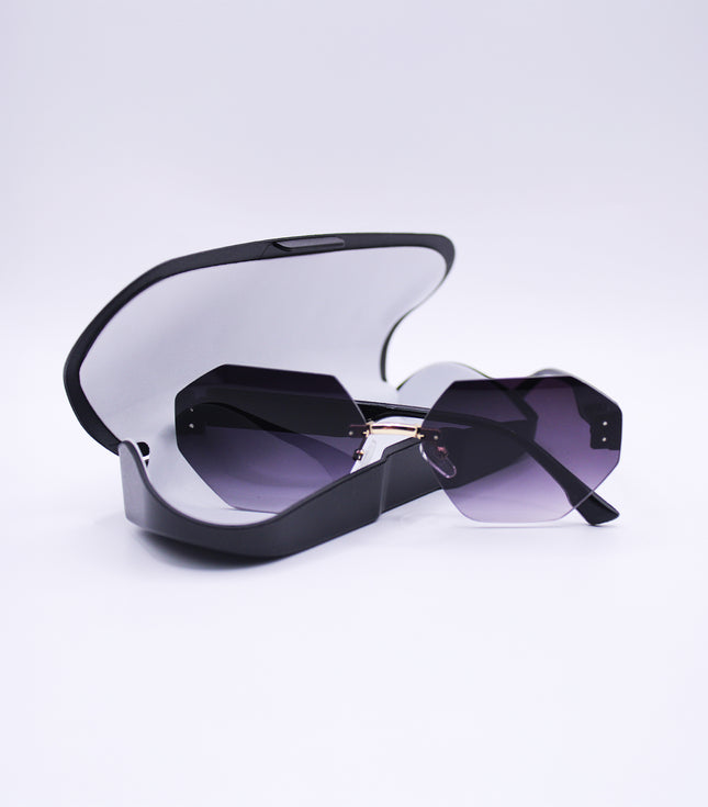 Hexagon Sunglasses with Gradient Lenses