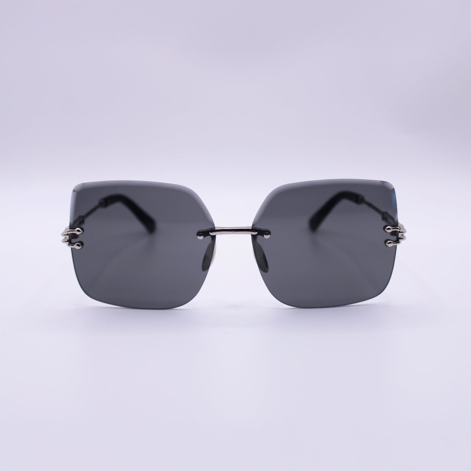 UV Protection, Toughened Glass Lens Retro Square Sunglasses