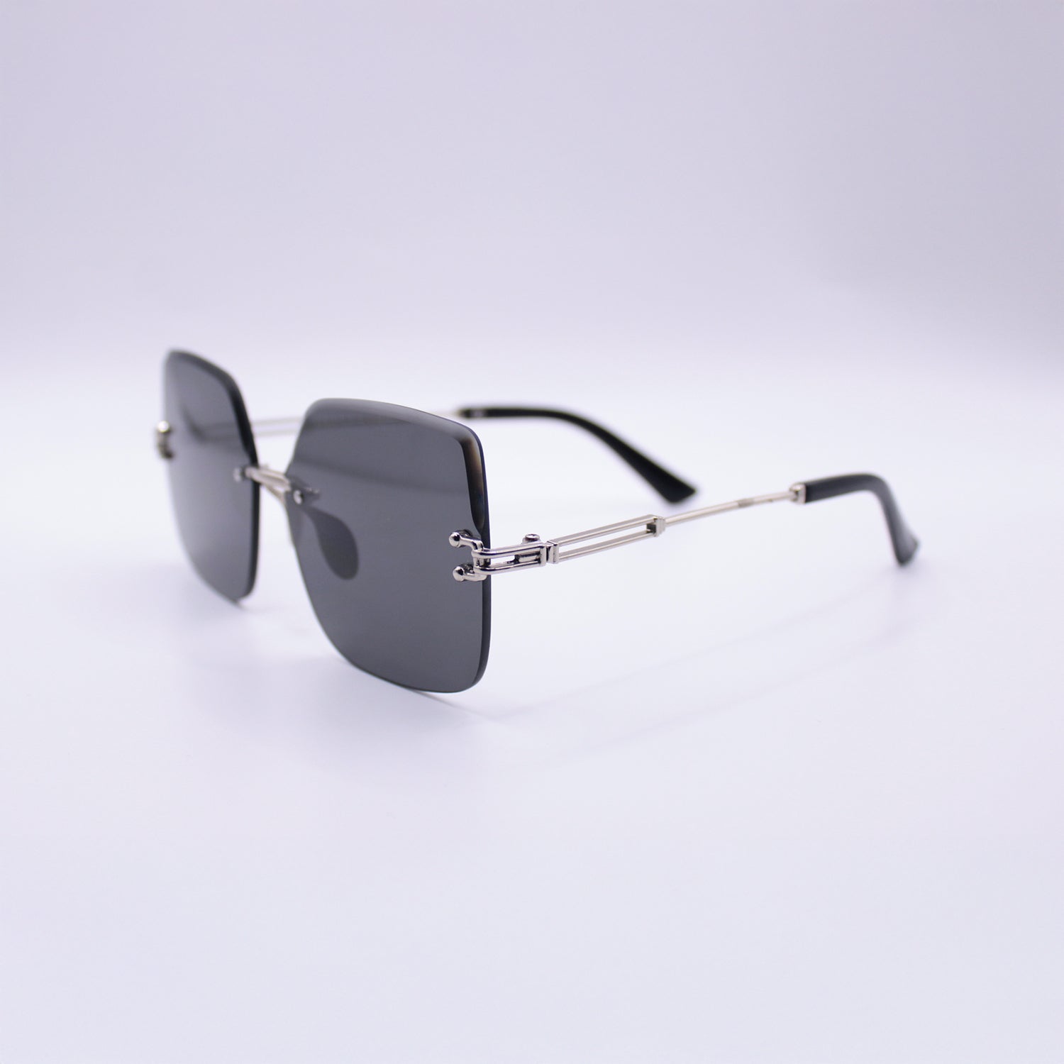 UV Protection, Toughened Glass Lens Retro Square Sunglasses