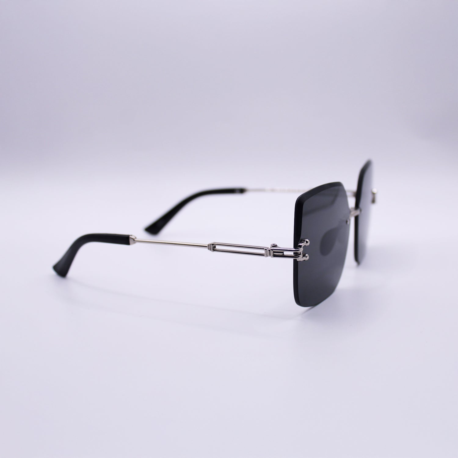 UV Protection, Toughened Glass Lens Retro Square Sunglasses